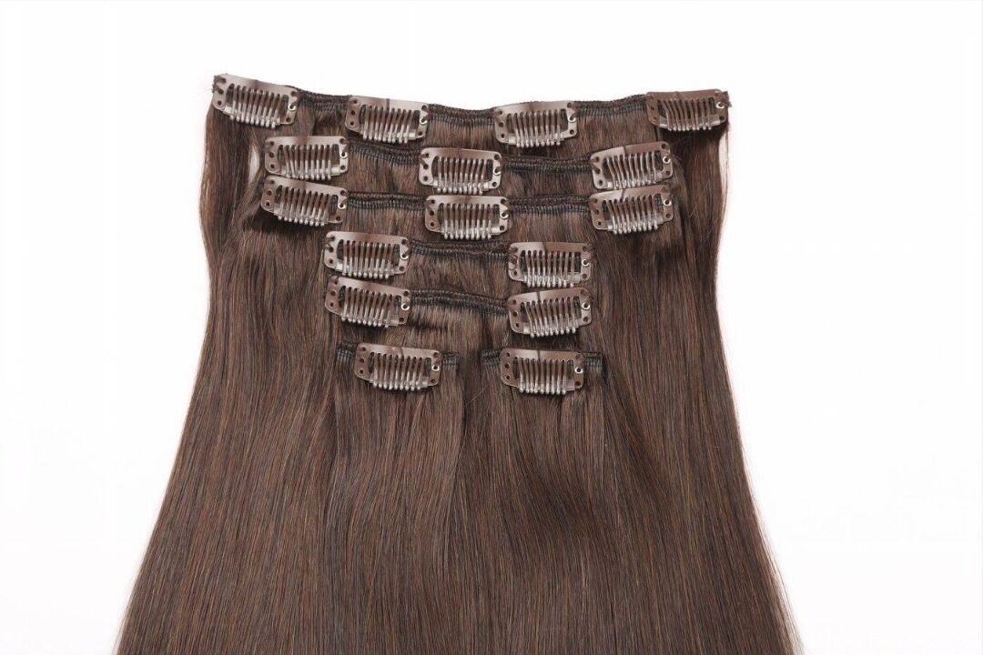 Premium 100% Virgin Human Hair Clip Extensions - Image 3